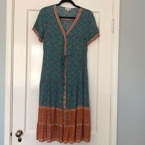 Stevie Hender button down midi dress